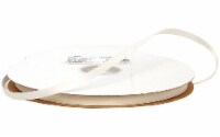 Offray Ribbon Doubleface Satin 1/4  Antique White
