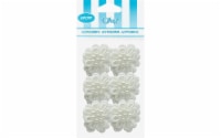 Offray Accent Ribbon Elegant Loop Flower 6pc White