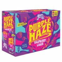 Abita Purple Haze Raspberry Lager Craft Beer 12 Pack cans 4.2% ABV Perspective: Main