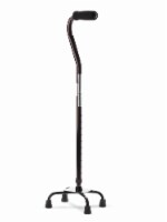 Medline Aluminum Small Base Quad Cane Perspective: Main