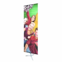 Testrite Visual Products MB3-B Promo Banner Stands 24 in. Single Hook-Loop Promo Stand-Black
