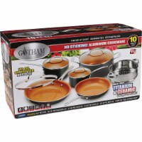Gotham Steel Gray Non-Stick Aluminum Round Cookware Set (10-Piece) 1129