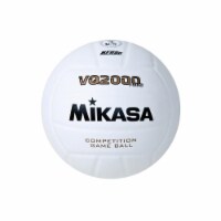 MIKASA 003803 Woven Canvas Fabric Volleyball- White- 32 Panels- Round