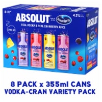 Absolut Vodka + Ocean Spray Sparkling Cocktail Variety Pack Perspective: Main