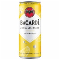 Bacardi Limon & Lemonade Real Rum Ready to Drink Cocktail Single Can Perspective: Main
