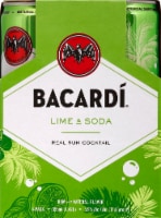 Bacardi Lime Soda Ready to Drink Cocktail Perspective: Main