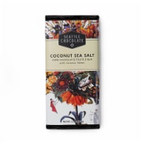 Seattle Chocolate Coconut Sea Salt Dark Chocolate Truffle Candy Bar Perspective: Main