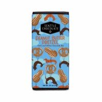 Seattle Chocolate Halloween Peanut Butter Pretzel Dark and White Chocolate Candy Bar Perspective: Main