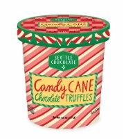Seattle Chocolate Holiday Candy Cane Chocolate Truffle Gift Box Perspective: Main