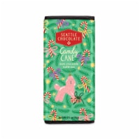 Seattle Chocolate Holiday Candy Cane Dark Chocolate Truffle Candy Bar Perspective: Main