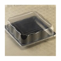 EMI Yoshi EMI-1414LP 14 in. x 14 in. Square PET Dome Lid - Pack of 50 - Clear