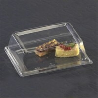 EMI Yoshi EMI-RP6LP Rectangle Dessert Plate Dome Lid - Clear