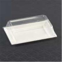 EMI Yoshi EMI-RP8LP Rectangle Salad Plate Dome Lid - Clear