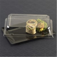 EMI Yoshi EMI-RP9LP Rectangle Lunch Plate Dome Lid - Clear