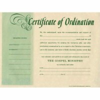Broadman Holman 465112 Certificate Ordination Minister Parchment