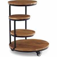 Powell Furniture D1247A19PS Collis Four Tiered Plant Stand Wheels