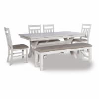Turino Smokey White 6pc Dining Set