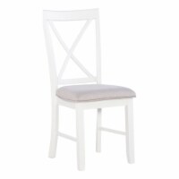 Linon Jane Wood Set of Two Dining Side Chairs in Gray