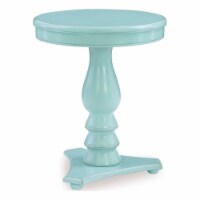 Linon Bree Wood Accent Side Table in Blue