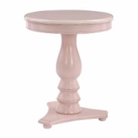 Linon Bree Wood Accent Side Table in Pink