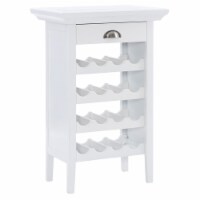 Linon Talon Wood Wine Storage Cabinet in White