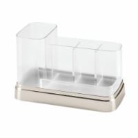 iDesign Lumis Vanity Organizer - Clear/Silver Perspective: Main