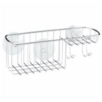 InterDesign Rondo Combo Basket Suction Bath Caddy - Stainless Steel Perspective: Main