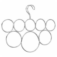 InterDesign Chrome Over Rod 8-Loop Scarf Holder - Silver Perspective: Main