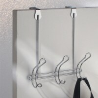 InterDesign 11 in. L Chrome Silver Steel Medium Classico Over-the-Door 3-Hook Rack 1 pk -