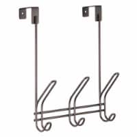 InterDesign Classico Over-the-Door 3-Hook Towel Rack - Bronze Perspective: Main