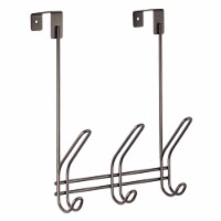 InterDesign Classico Over-the-Door 3-Hook Towel Rack - Bronze Perspective: Main