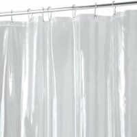 iDesign 72 In. x 72 In. Antibacterial Clear Vinyl Shower Curtain Liner 12030