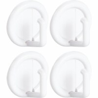 iDesign Axis Utility Round White Adhesive Hook 15001