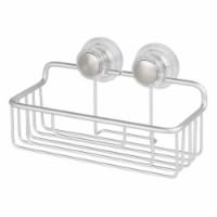 iDesign Metro Aluminum Turn-N-Lock Suction Basket - Silver Perspective: Main