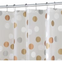 InterDesign Gilly Dot PEVA Shower Curtain - Bronze/Silver/White