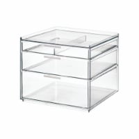 iDesign 3 Drawer Clear Cosmetic Organizer Perspective: Main