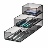 iDesign Stack & Slide Smoked Organizers - Set of 3 Perspective: Main