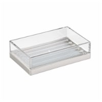 iDesign Clarity Soap Dish - Clear / Silver Perspective: Main
