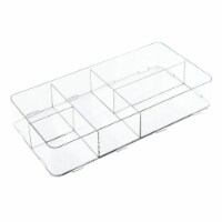 iDesign Clarity Divided Interlocking Drawer Organizer - Clear Perspective: Main