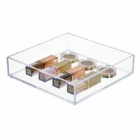 iDesign Clear Clarity Cosmetic Organizer 8 x 8 x 2 Perspective: Main