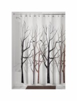 InterDesign 72 in. H x 72 in. W Gray and Black Bare Trees Shower Curtain - Total Qty: 2 Perspective: Main