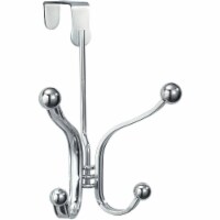 iDesign York Lyra Over-The-Door Chrome Quad Hook 53370