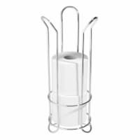 iDesign Classico 2 Tulip Toilet Paper Roll Reserve - Silver Perspective: Main