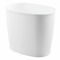 iDesign Kent Oval Waste Can - White Perspective: Main