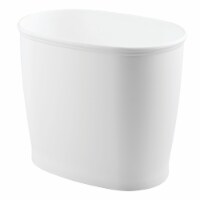 iDesign Kent Oval Waste Can - White Perspective: Main
