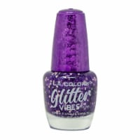L.A. Colors Glitter Vibes Purple-Razzi Nail Polish Perspective: Main