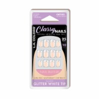 L.A. Colors Classy Nail Tips - Nude Glitter Perspective: Main
