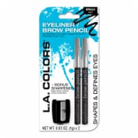 L.A. Colors Eyeliner and Brow Pencil with Sharpener - Black Perspective: Main