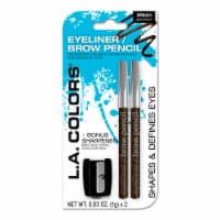 L.A. Colors Eyeliner and Brow Pencil with Sharpener - Dark Brown Perspective: Main