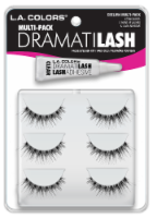 L.A. Colors® Dramatilash Multi-Pack False Eyelash Kit with Adhesive Perspective: Main